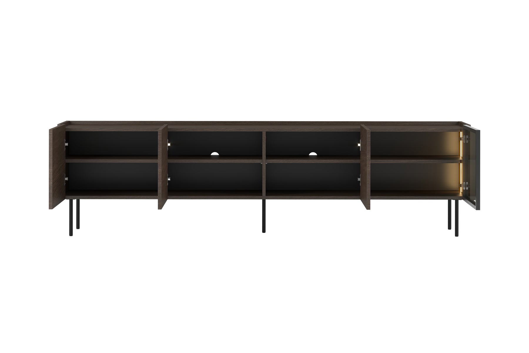Mobile TV 4 ante con piede in metallo Ohra 220 x 40 cm