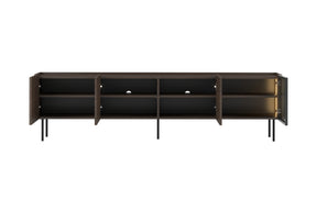 Mobile TV 4 ante con piede in metallo Ohra 220 x 40 cm