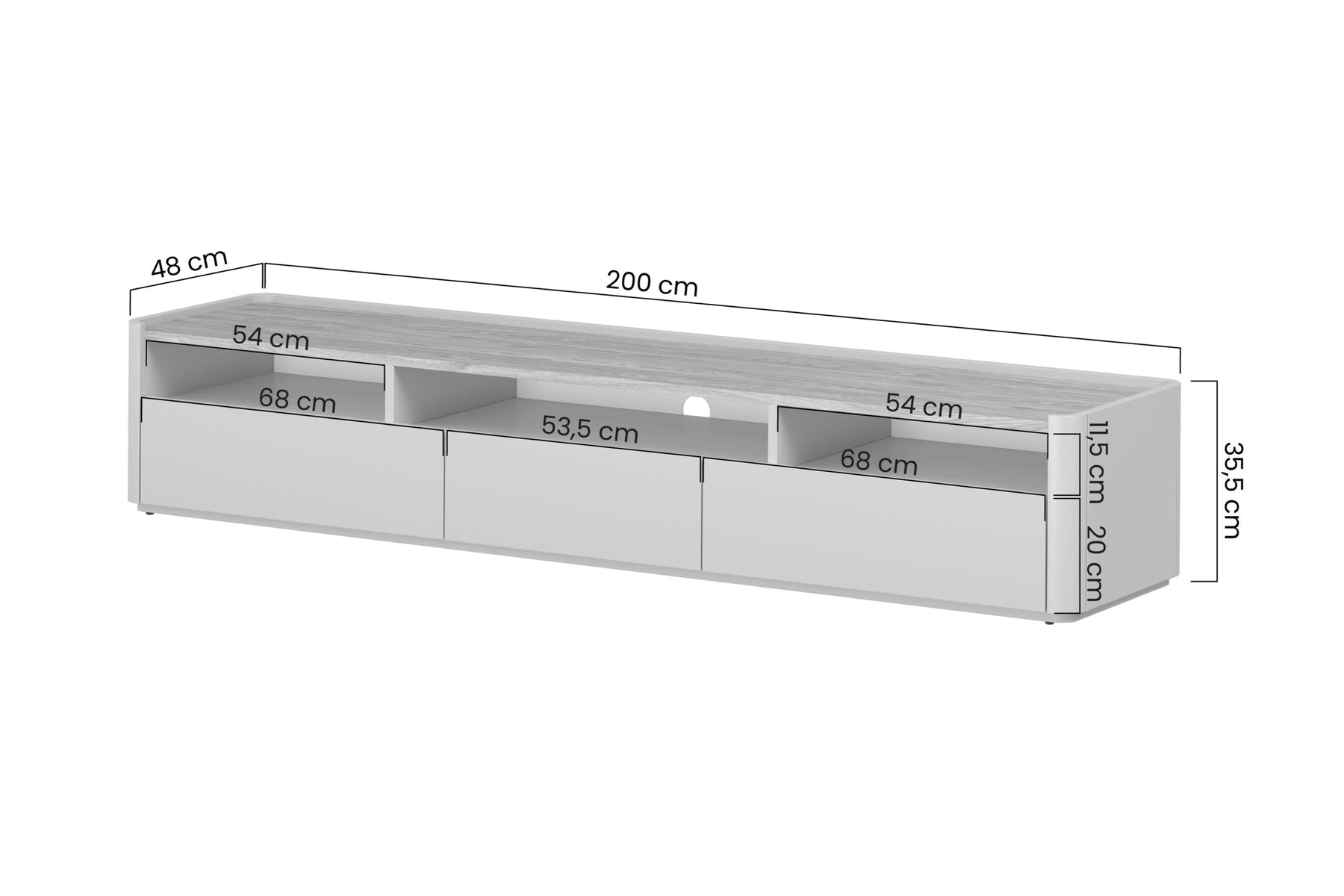 Mobile TV 1 anta 2 cassetti Elivo