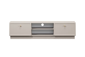 Mobile TV 2 cassetti cashmere con maniglie oro Lora 150 cm