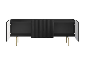 Mobile TV 2 ante 1 cassetto con piede in metallo Miami 150x57 cm