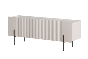Mobile TV 2 ante 1 cassetto con piede in metallo cashmere Miami 150x57 cm