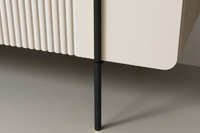 Mobile TV 2 ante 1 cassetto con piede in metallo cashmere Miami 150x57 cm