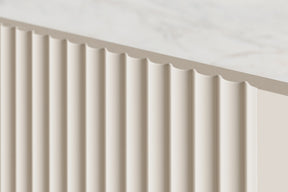 Mobile TV 2 ante 1 cassetto con piede in metallo cashmere Miami 150x57 cm