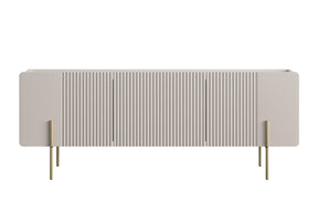 Mobile TV 2 ante 1 cassetto con piede in metallo cashmere Miami 150x57 cm