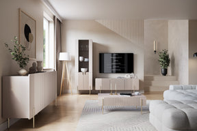 Mobile TV 2 ante 1 cassetto con piede in metallo Miami 150x57 cm