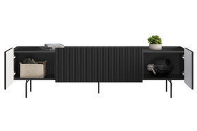 Mobile TV 2 ante 2 cassetti con piede in metallo Miami 200x57 cm