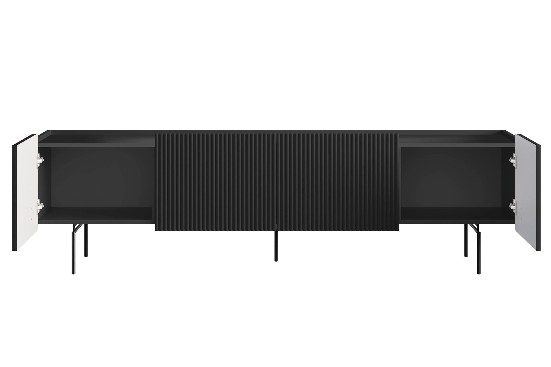 Mobile TV 2 ante 2 cassetti con piede in metallo Miami 200x57 cm