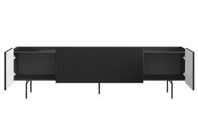 Mobile TV 2 ante 2 cassetti con piede in metallo Miami 200x57 cm
