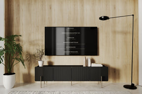 Mobile TV 2 ante 2 cassetti con piede in metallo Miami 200x57 cm