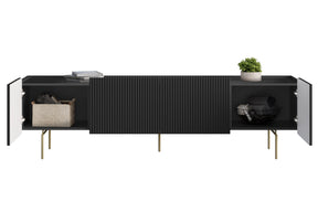 Mobile TV 2 ante 2 cassetti con piede in metallo Miami 200x57 cm
