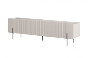 Mobile TV 2 ante 2 cassetti con piede in metallo cashmere Miami 200x57 cm