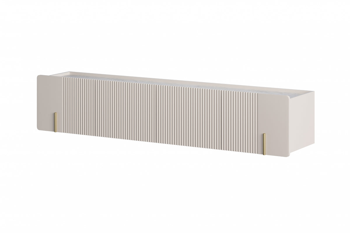 Mobile TV 2 ante 2 cassetti sospeso cashmere Miami 200x40 cm