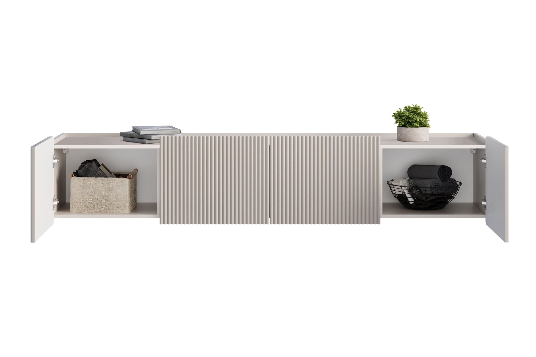 Mobile TV 2 ante 2 cassetti sospeso Miami 200x40 cm