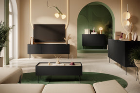 Mobile TV 3 ante 1 cassetto con piede in metallo Mars 170x60 cm