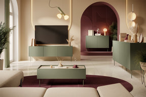 Mobile TV 3 ante 1 cassetto con piede in metallo Mars 170x60 cm