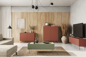 Mobile TV 3 ante 1 cassetto con piede in metallo Mars 170x60 cm