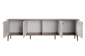 Mobile TV 4 ante con piede in metallo Liberty 187x51 cm