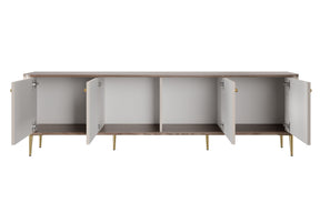 Mobile TV 4 ante con piede in metallo Liberty 187x51 cm