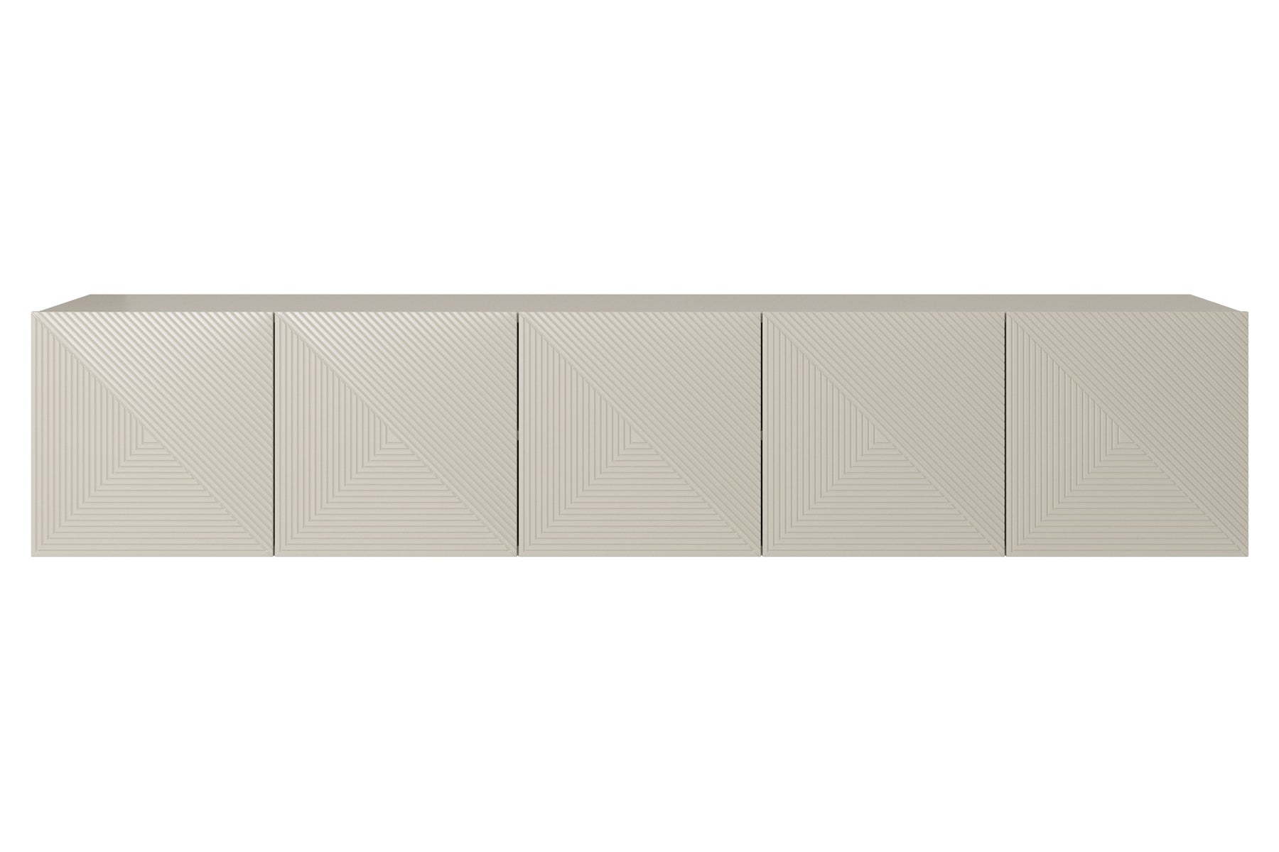 Mobile TV sospeso 5 ante in legno laminato Asha 200 x 40 cm