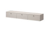 Mobile TV 1 anta 2 cassetti cashmere con maniglie nere Lora 200x45 cm
