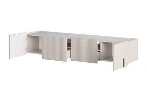 Mobile TV 2 ante 2 cassetti sospeso cashmere Miami 200x40 cm
