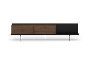 Mobile TV 2 ante piede in metallo Zoa 200 x 47 cm