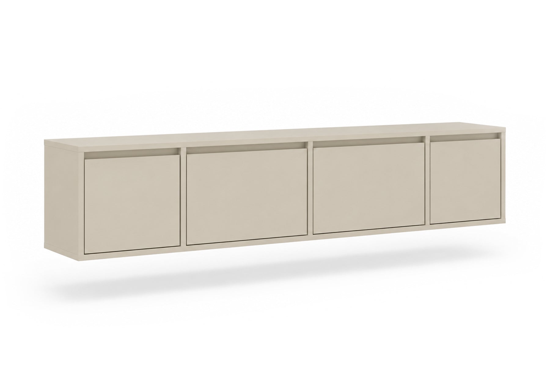 Mobile TV sospeso 4 ante in legno laminato Enha 180 x 39 cm
