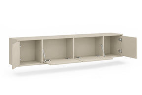 Mobile TV sospeso 4 ante in legno laminato Enha 180 x 39 cm