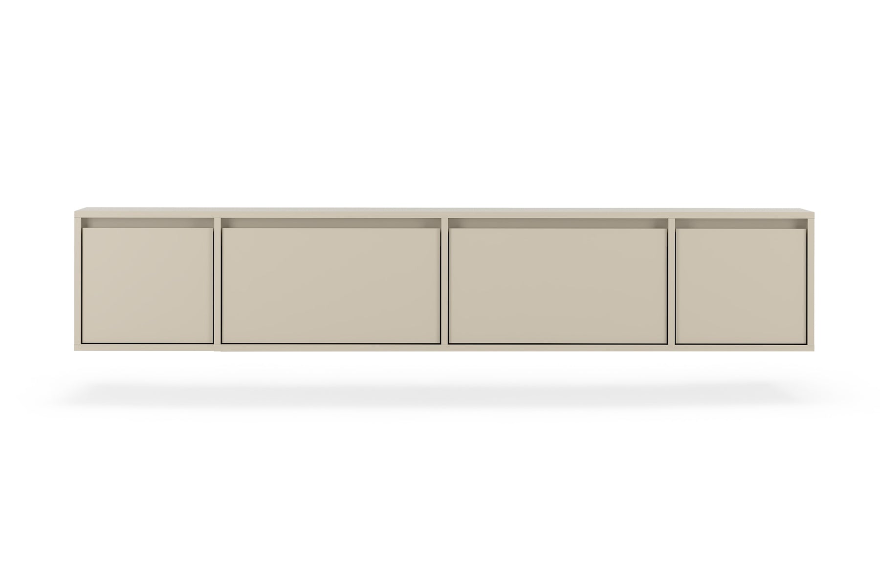 Mobile TV sospeso 4 ante in legno laminato Enha 180 x 39 cm