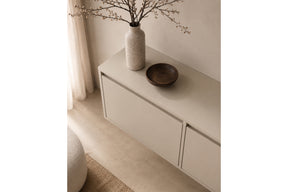 Mobile TV sospeso 4 ante in legno laminato Enha 180 x 39 cm