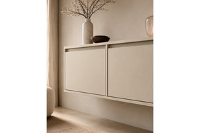 Mobile TV sospeso 4 ante in legno laminato Enha 180 x 39 cm