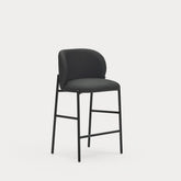 Sgabello con gambe in metallo nero Moky 85x47 cm