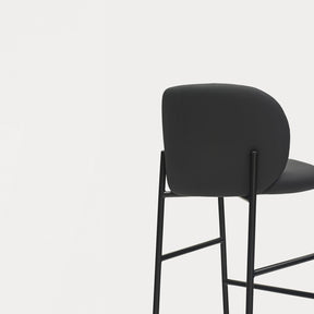 Sgabello con gambe in metallo nero Moky 85x47 cm