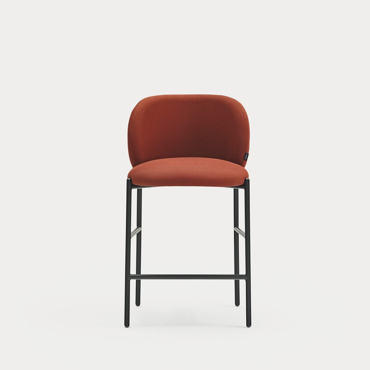 Sgabello con gambe in metallo nero Moky 85x47 cm