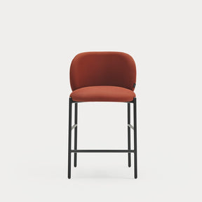 Sgabello con gambe in metallo nero Moky 85x47 cm