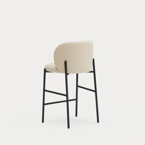 Sgabello con gambe in metallo nero Moky 85x47 cm