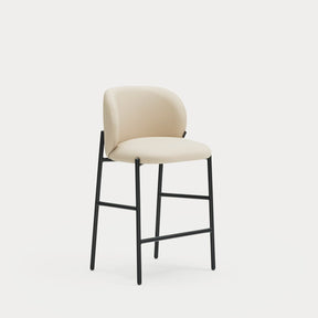 Sgabello con gambe in metallo nero Moky 85x47 cm