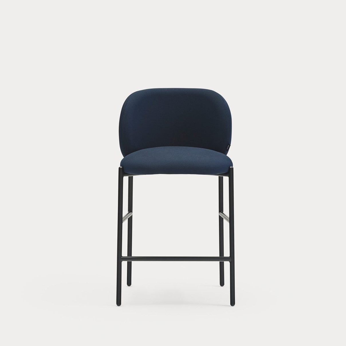 Sgabello con gambe in metallo nero Moky 85x47 cm