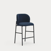 Sgabello con gambe in metallo nero Moky 85x47 cm