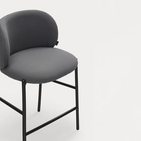 Sgabello con gambe in metallo nero Moky 85x47 cm