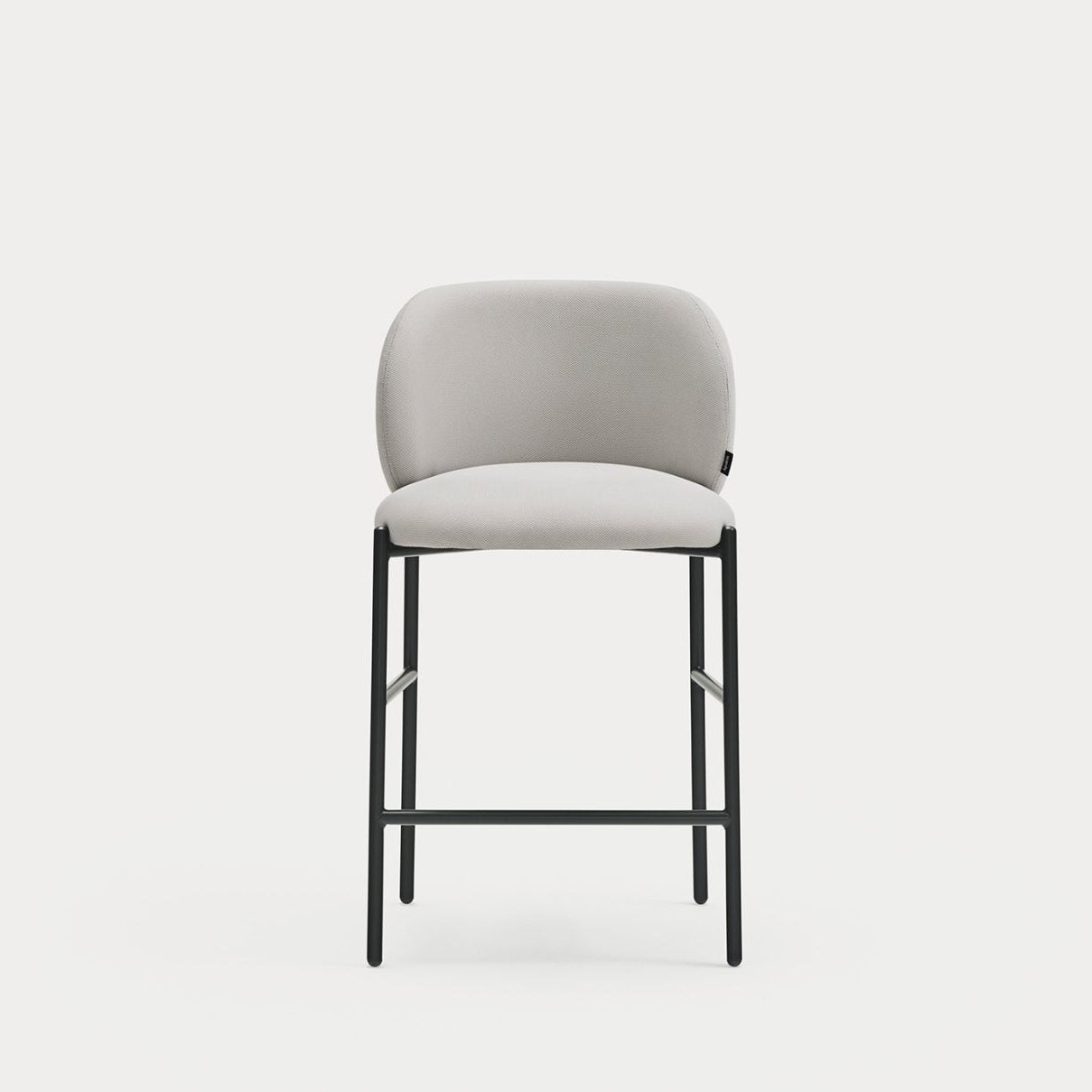 Sgabello con gambe in metallo nero Moky 85x47 cm