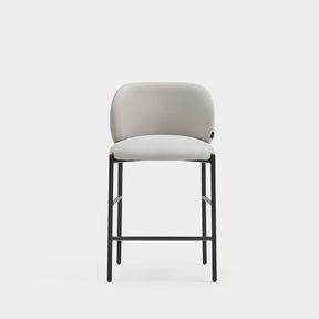 Sgabello con gambe in metallo nero Moky 85x47 cm