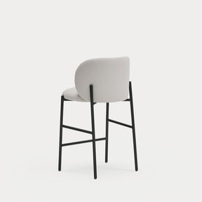 Sgabello con gambe in metallo nero Moky 85x47 cm