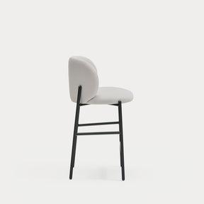 Sgabello con gambe in metallo nero Moky 85x47 cm