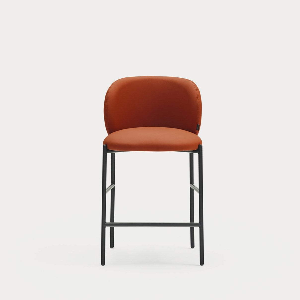 Sgabello con gambe in metallo nero Moky 85x47 cm