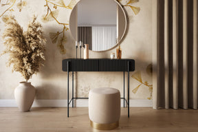 Consolle 2 cassetti con gambe in metallo Miami 100x85 cm