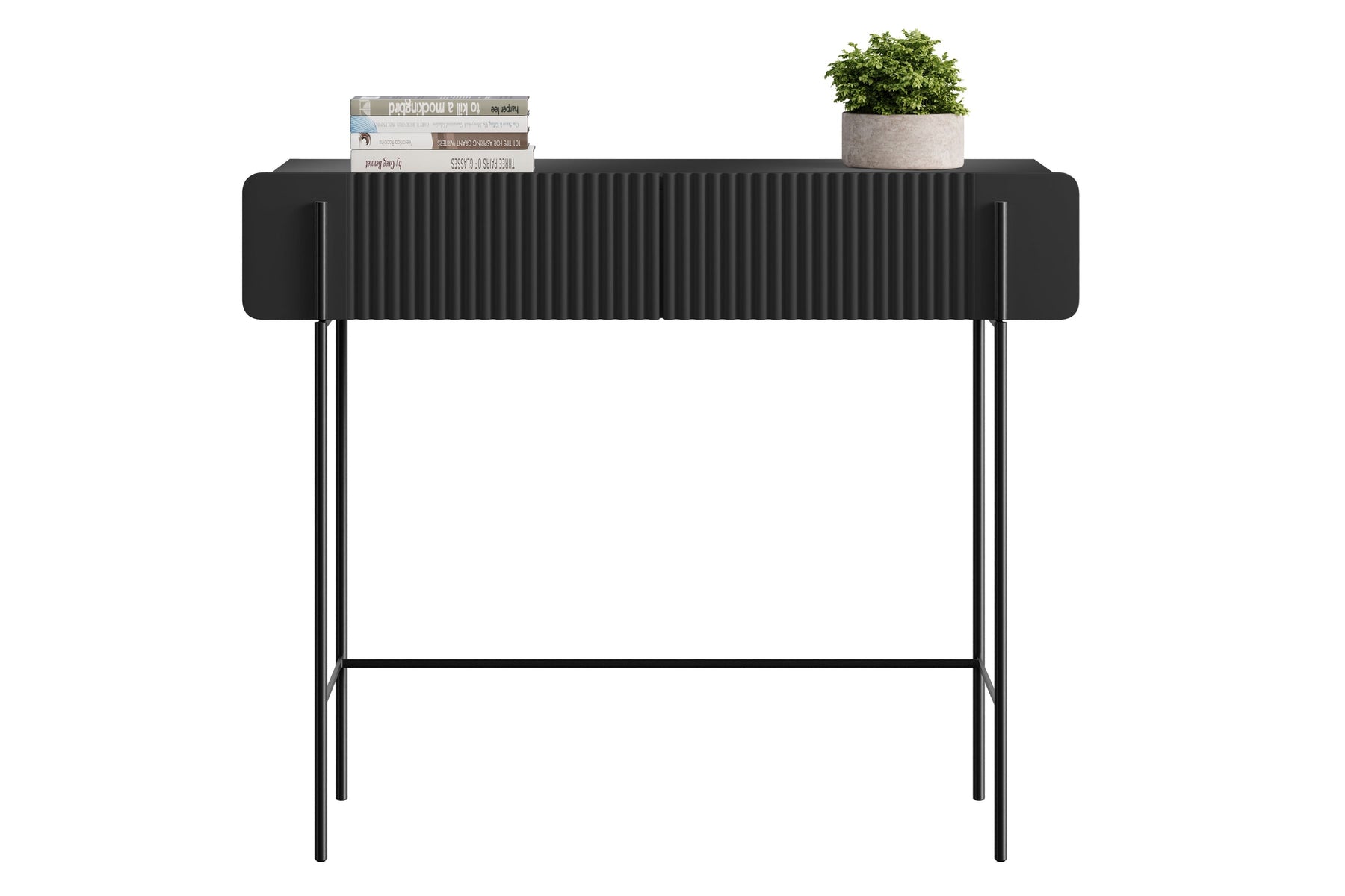 Consolle 2 cassetti con gambe in metallo Miami 100x85 cm