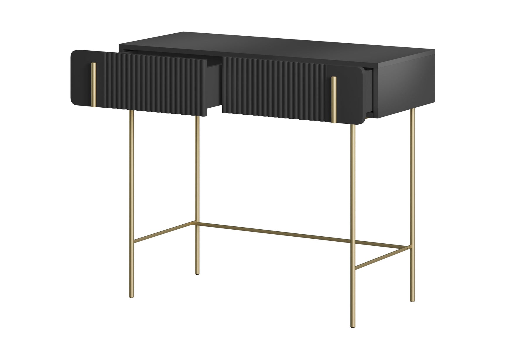 Consolle 2 cassetti con gambe in metallo Miami 100x85 cm