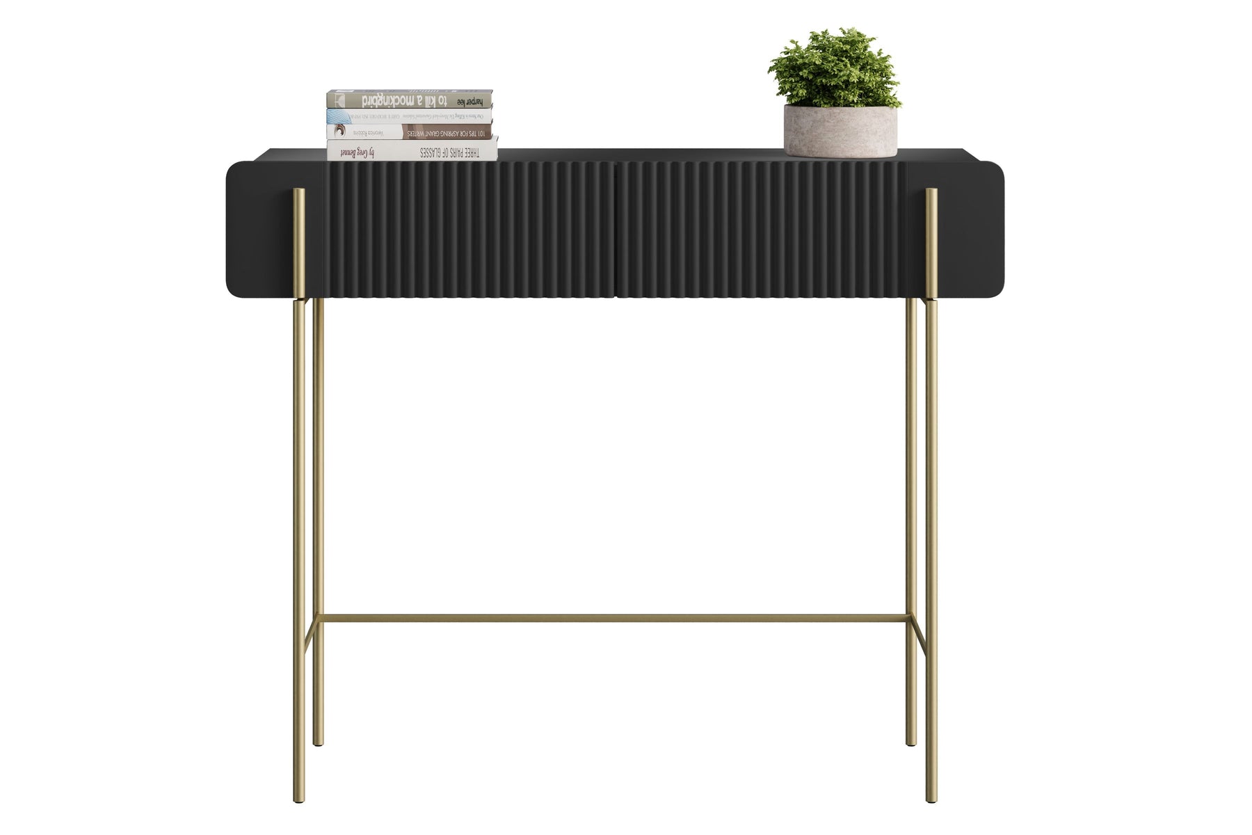 Consolle 2 cassetti con gambe in metallo Miami 100x85 cm